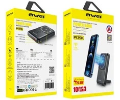 Išorinė baterija Power Bank Awei P139K 22.5W MagSafe 10000mAh juoda
