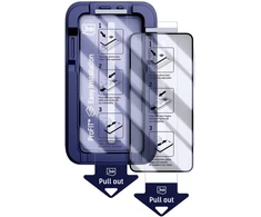 LCD apsauginis stikliukas (2 vnt.) su aplikatoriumi 3mk Hardy Hardura 9H Samsung S948 S26 Ultra juodas