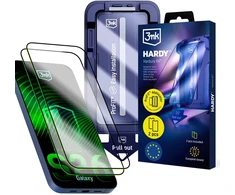 LCD apsauginis stikliukas (2 vnt.) su aplikatoriumi 3mk Hardy Hardura 9H Samsung S947 S26 Plus juodas