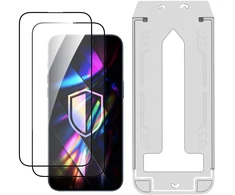 LCD apsauginis stikliukas (2 vnt.) su aplikatoriumi 3mk Hardy Hardura 9H Apple iPhone 15 Pro juodas