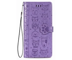 Reach Dėklas Cat-Dog Samsung A145 A14 4G/A146 A14 5G violetinis
