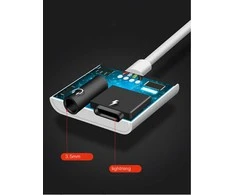 Reach Adapteris bluetooth ADP13 iš Lightning į Lightning + 3,5mm baltas