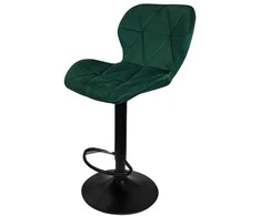 Re Stock Furniture Aksominė baro kėdė „Bona“, žalia