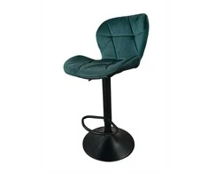 Re Stock Furniture Aksominė baro kėdė „Bona“, tamsiai žalia