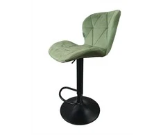 Re Stock Furniture Aksominė baro kėdė „Bona“, alyvuogių spalvos