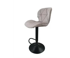 Re Stock Furniture Aksominė baro kėdė „Bona“, smėlio spalvos