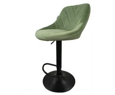 Re Stock Furniture Aksominė baro kėdė „Mode“, alyvuogių spalvos