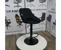 Re Stock Furniture Aksominė baro kėdė „Mode“, juoda