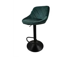 Re Stock Furniture Aksominė baro kėdė „Mode“, tamsiai žalia