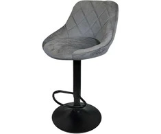 Re Stock Furniture Aksominė baro kėdė „Mode“, pilka