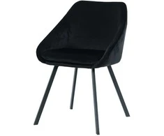 Re Stock Furniture Aksominė kėdė „Gana“, juoda