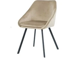Re Stock Furniture Aksominė kėdė „Gana“, smėlio spalvos
