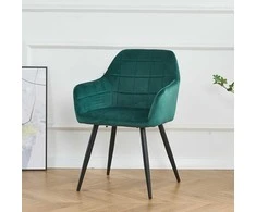 Re Stock Furniture Aksominė kėdė „Komo“, žalia