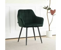 Re Stock Furniture Aksominė kėdė „Komo“, tamsiai žalia