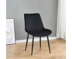 Re Stock Furniture Aksominė kėdė „Lugano“, juoda