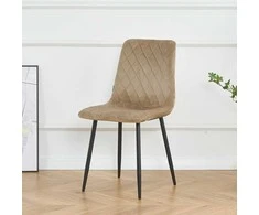 Re Stock Furniture Aksominė kėdė „Orta“, smėlio spalvos