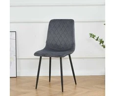 Re Stock Furniture Aksominė kėdė „Orta“, pilka