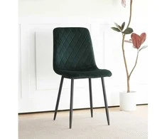 Re Stock Furniture Aksominė kėdė „Orta“, tamsiai žalia