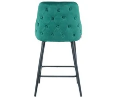 Re Stock Furniture Aksominė pusbario kėdė „Deka“, žalia