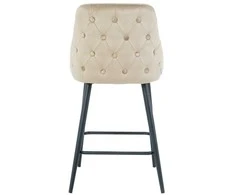 Re Stock Furniture Aksominė pusbario kėdė „Deka“, smėlio spalvos
