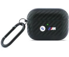 Dėklas BMW Carbon Metal Logo Case for AirPods Pro 3 - Juodas