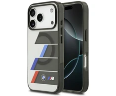 BMW M IML Metal Mygtukai Tricolor Lines MagSafe dėklas skirtas Apple iPhone 17 Pro Max Anthracite