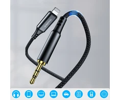Choetech AUX007 Lighting / mini jack 3.5mm cable 1 m – juodas