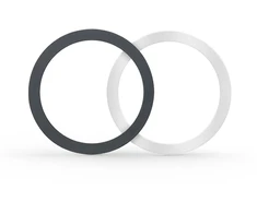 Dėklas Tech-Protect MagMat MagSafe magnetinis žiedas universalus - juodas / sidabras (2 vnt.)