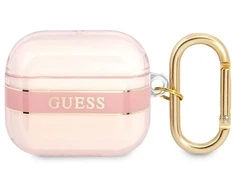 Apple AirPods 3 ausinių dėklas Guess AirPods Strap Collection (GUA3HHTSP) rožinės spalvos