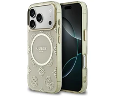 Dėklas Guess IML Peony Dot MagSafe Case for iPhone 17 Pro - rusvai gelsvas