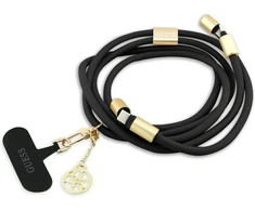 Guess Crossbody virvelė 4G Charm su įkrovimo kabeliu USB-C/USB-C juodos spalvos