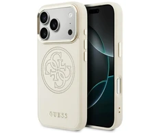Dėklas Guess Perforated 4G MagSafe Case for iPhone 17 Pro Max - rusvai gelsvas