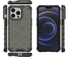 Hurtel Apsauginis dėklas iPhone 13 Pro – juodas, korio raštas