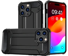 Hurtel Apsauginis dėklas iPhone 15 Pro Hybrid Armor – juodas
