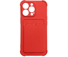 Hurtel Apsauginis dėklas su kortelių kišene iPhone 13 mini – raudonas