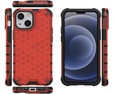 Hurtel Apsauginis Honeycomb dėklas iPhone 13 mini – raudonas