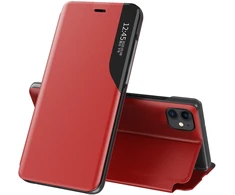 Hurtel Atverčiamas dėklas iPhone 13 Pro – raudonas, su stovu