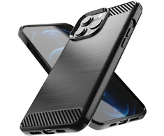 Hurtel Carbon Case TPU dėklas iPhone 13 Pro Max – juodas