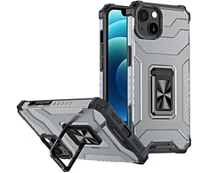 Hurtel Crystal Ring dėklas iPhone 13 – juodas, su žiedu