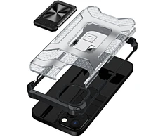 Hurtel Crystal Ring dėklas iPhone 13 – juodas, su žiedu