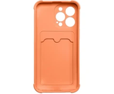 Hurtel Dėklas iPhone 13 mini su kortelių kišene – oranžinis