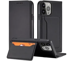 Hurtel Dėklas-piniginė iPhone 13 Pro Max – juodas