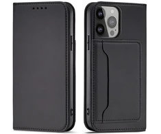 Hurtel Dėklas-piniginė iPhone 13 Pro Max – juodas