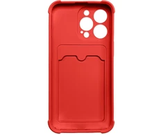 Hurtel Dėklas su kortelių kišene iPhone 13 Pro Max – raudonas