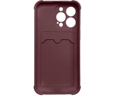 Hurtel Dėklas su kortelių skyriumi iPhone 13 mini – avietinis