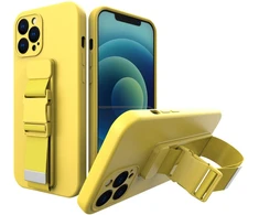 Hurtel Dėklas su virvele iPhone 12 mini – geltonas