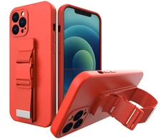 Hurtel Dėklas su virvele iPhone 12 Pro Max – raudonas