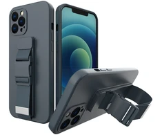 Hurtel Dėklas su virvele iPhone 12 Pro Max – mėlynas