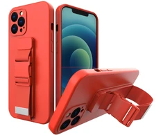 Hurtel Dėklas su virvele iPhone 13 Pro – raudonas