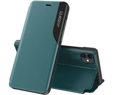 Hurtel Eco Leather View dėklas iPhone 13 Pro Max – žalias
